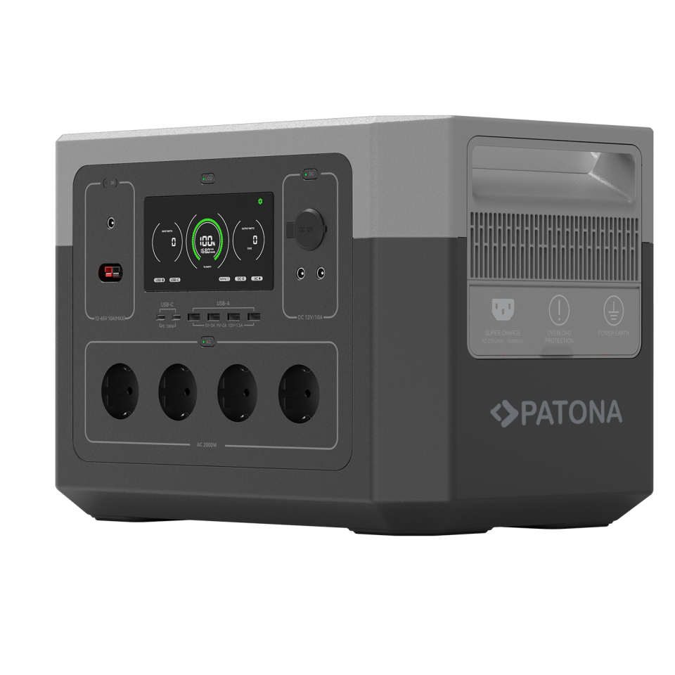 Patona 9983 Platinum Powerstation Autarc 2000W Pd100W Usb5V/3A Dc12V/10A