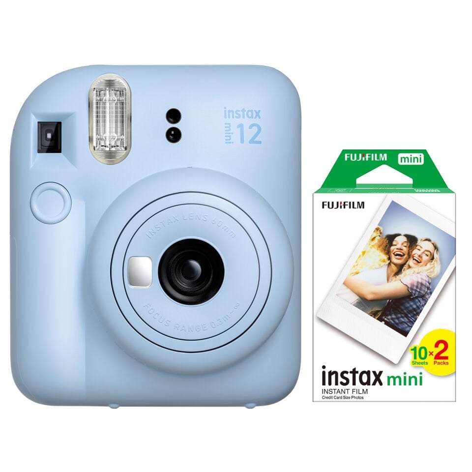 Instax Mini 12 Fotoğraf Makinesi Mavi + 20'li Film