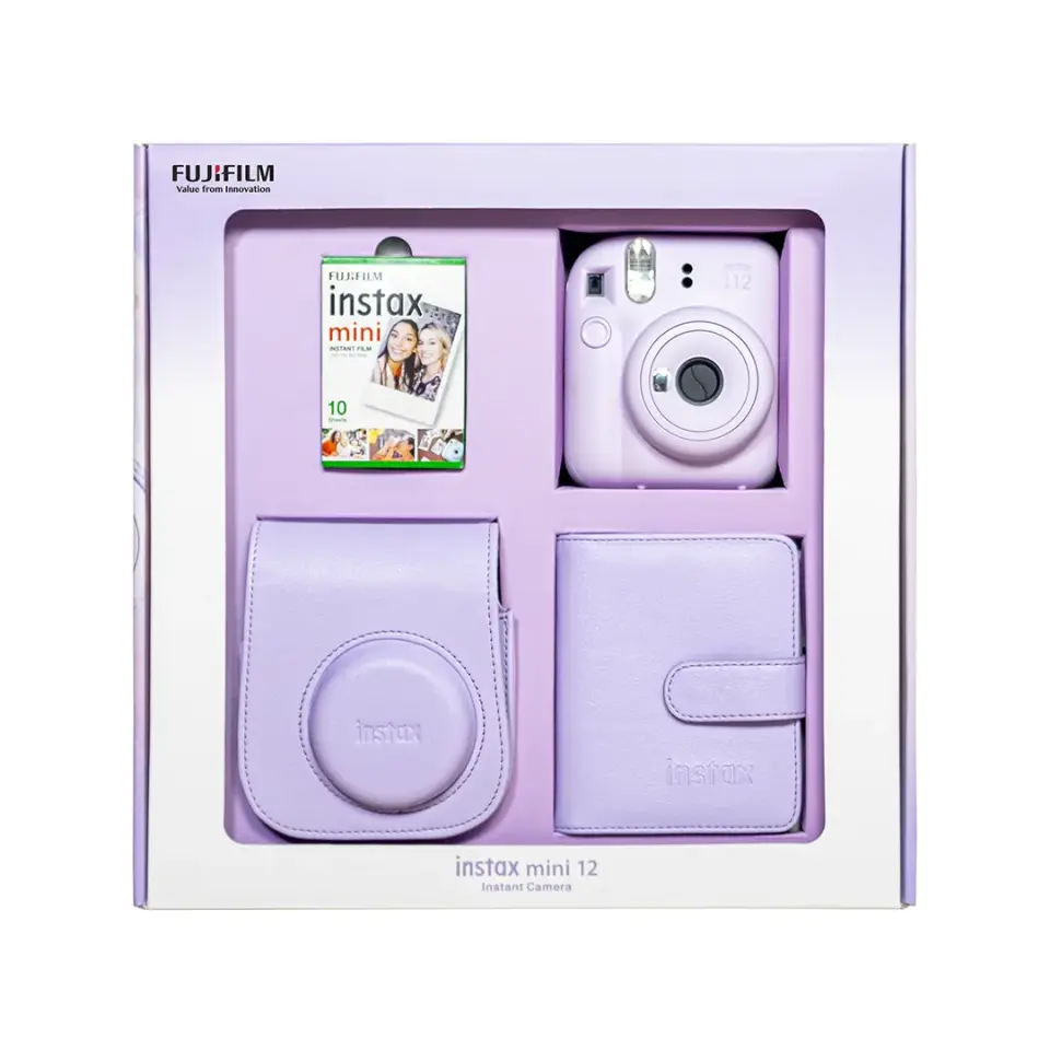 Instax Mini 12 Fotoğraf Makinesi Lila Bundle Box