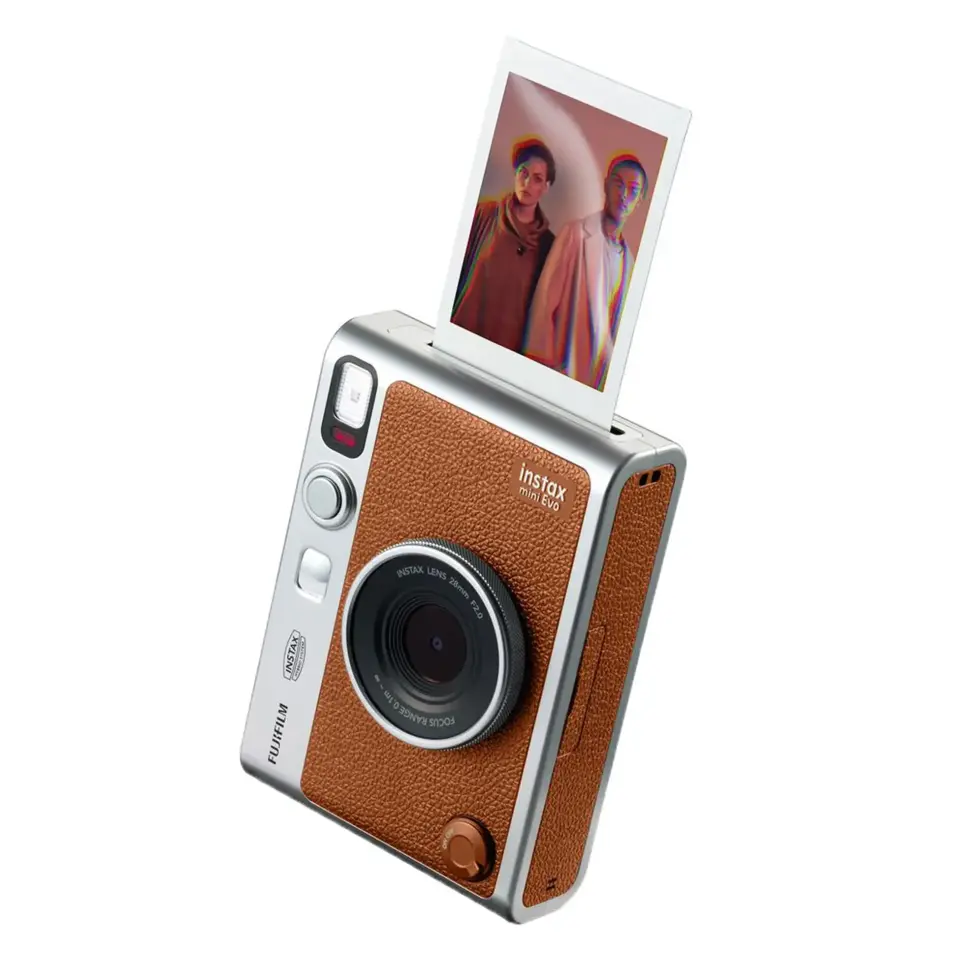 Instax Mini Evo Fotoğraf Makinesi Kahverengi + 20'li Film ve Çanta Set