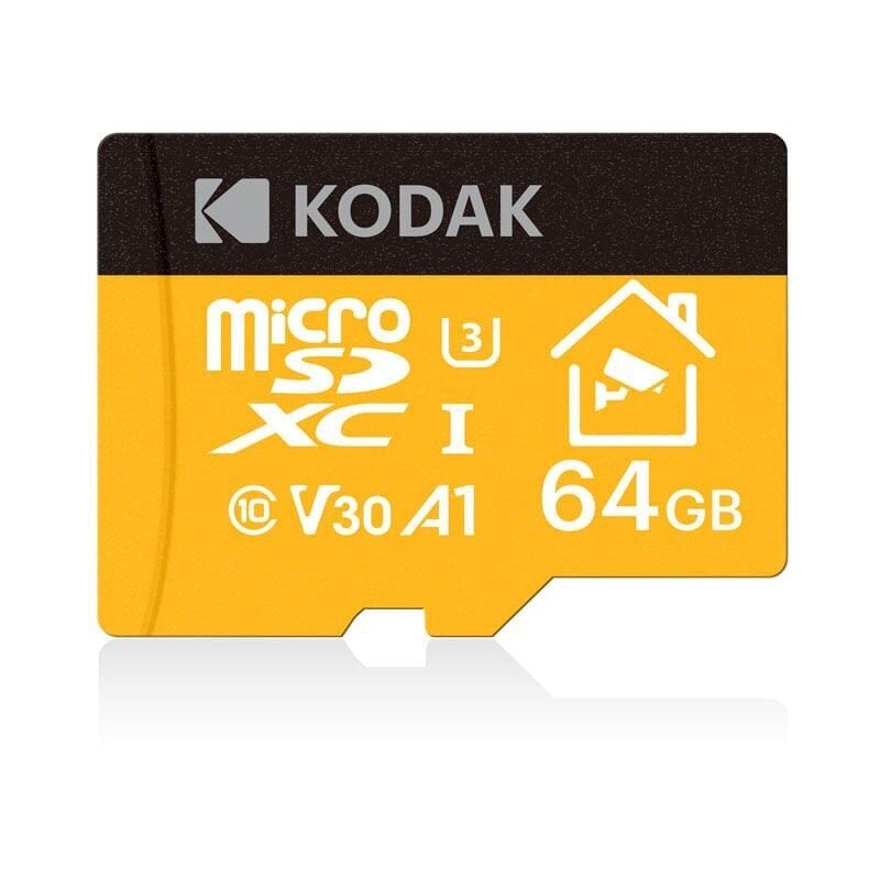 Kodak 64GB Micro SD UHS-I U3/V30/A1 Güvenlik Kamerası İçin Kart KI330