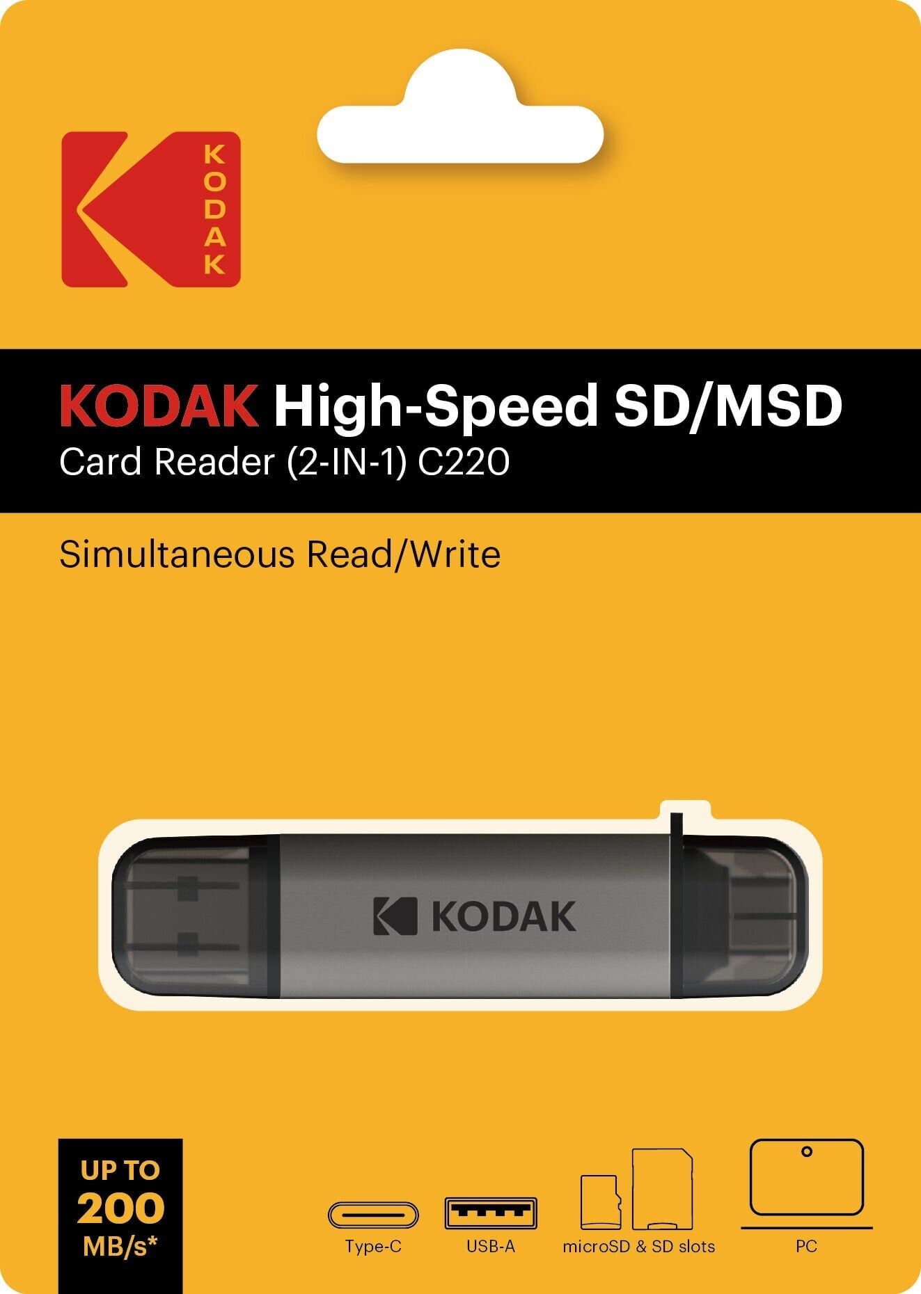 Kodak SD ve Micro SD Kart Okuyucu  (2-IN-1) C220