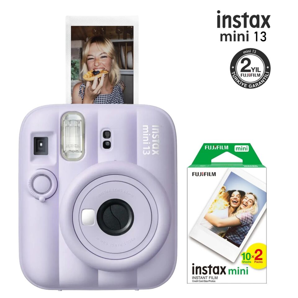 Instax Mini 13 Fotoğraf Makinesi Lila ve 20'li Film