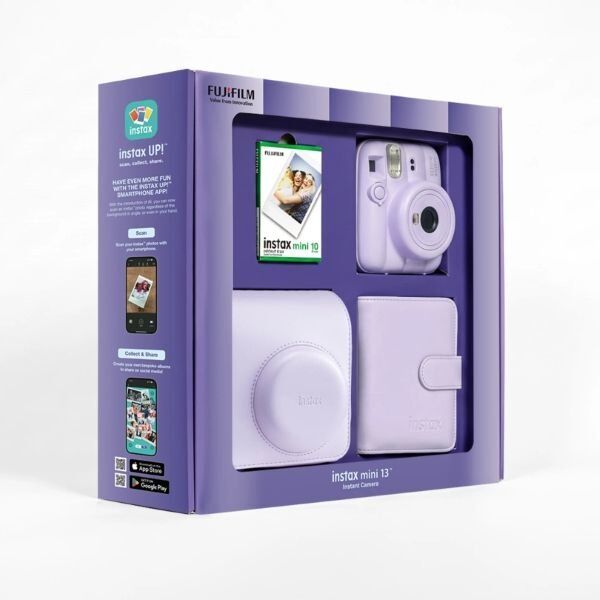 Instax Mini 13 Fotoğraf Makinesi Lila Bundle Box