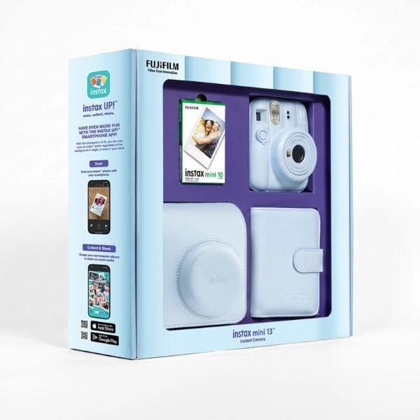 Instax Mini 13 Fotoğraf Makinesi Mavi Bundle Box