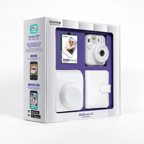 Instax Mini 13 Fotoğraf Makinesi Beyaz Bundle Box
