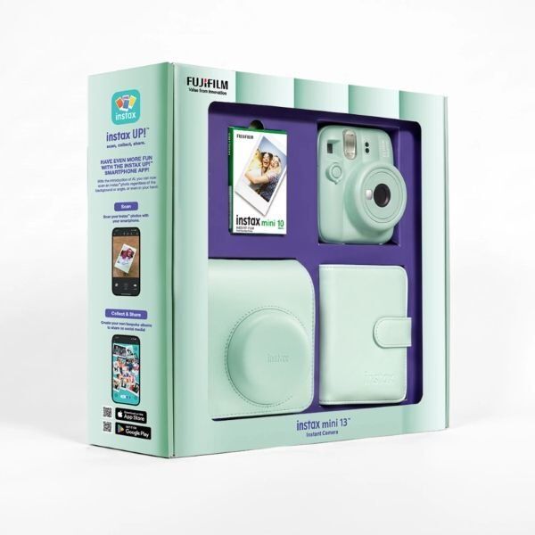 Instax Mini 13 Fotoğraf Makinesi Yeşil Bundle Box