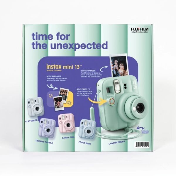 Instax Mini 13 Fotoğraf Makinesi Yeşil Bundle Box