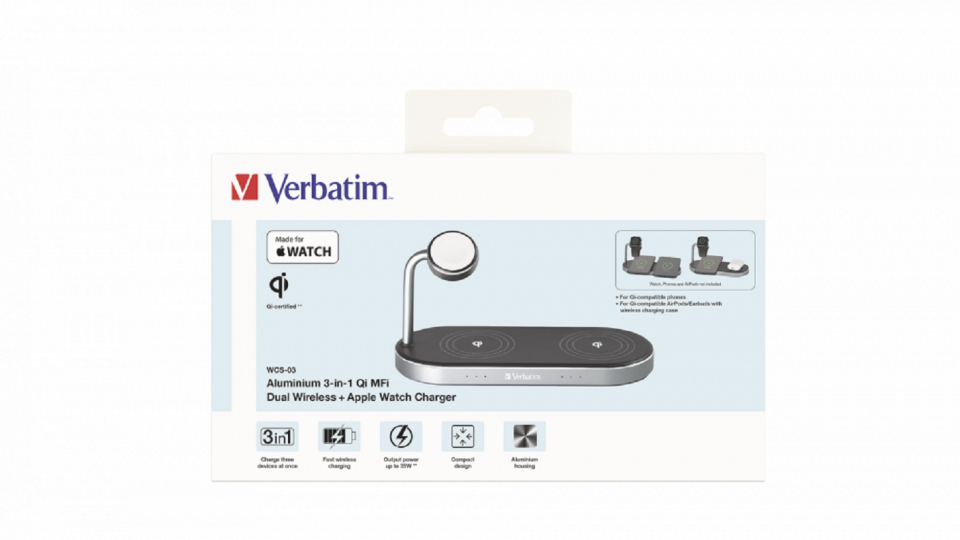 Verbatim 49557 - Wcs-03 3in1 İwatch 2Xqi Charger Max:35W