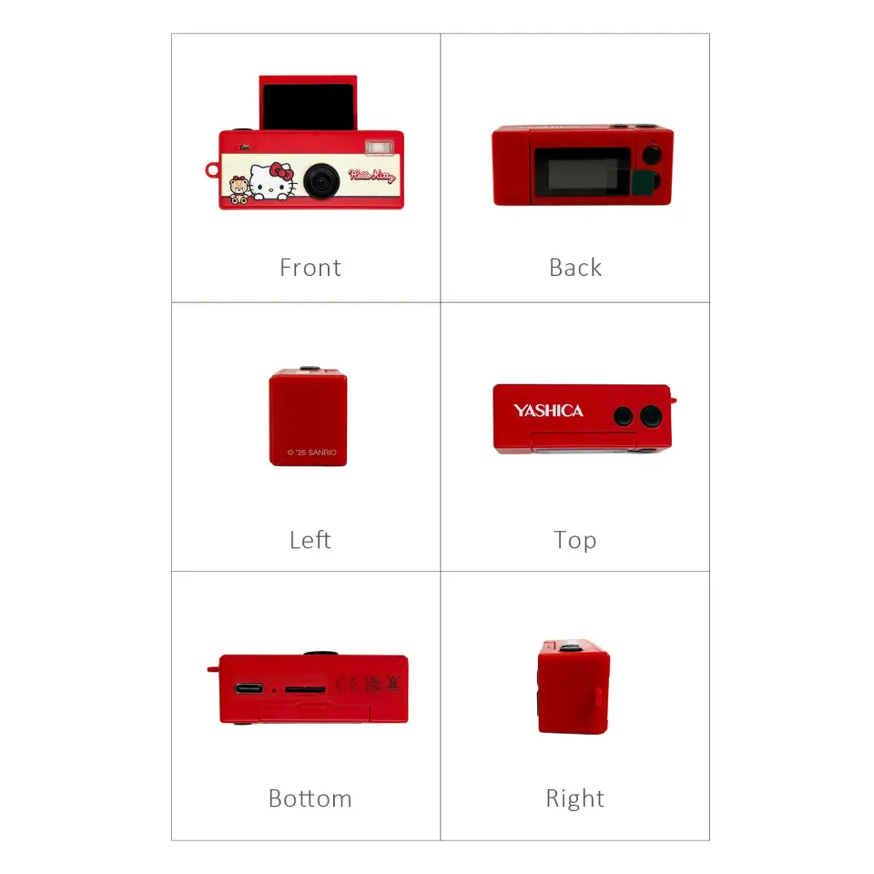 Yashica x Peanuts Funtastic Anahtarlık Kamera Classic Hello Kitty
