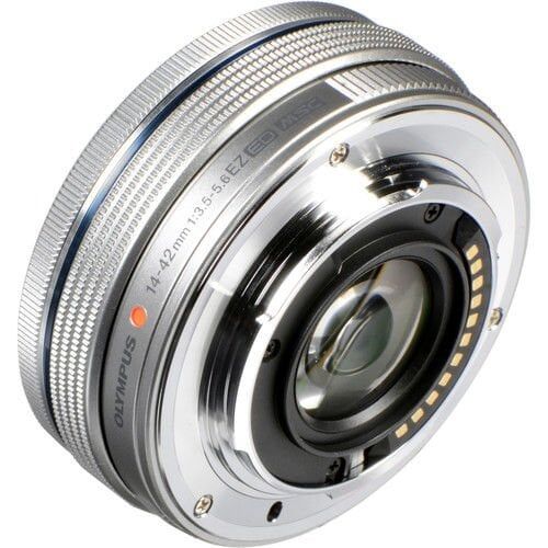 OM System 14-42mm Elektronik Zoom Pancake Gümüş Objektif