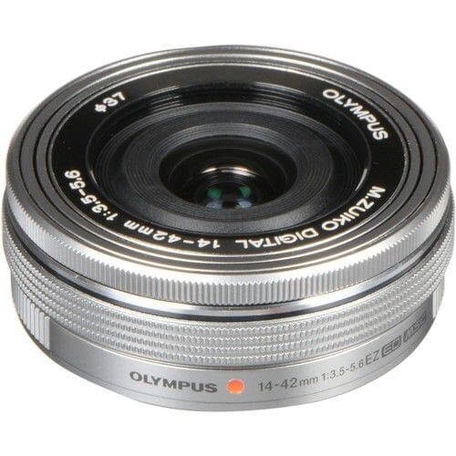 OM System 14-42mm Elektronik Zoom Pancake Gümüş Objektif
