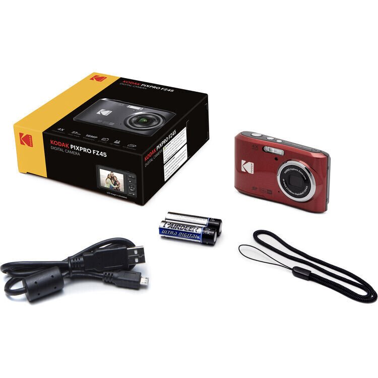 Kodak Pixpro FZ45 Friendly Zoom Dijital Fotoğraf Makinesi Kırmızı