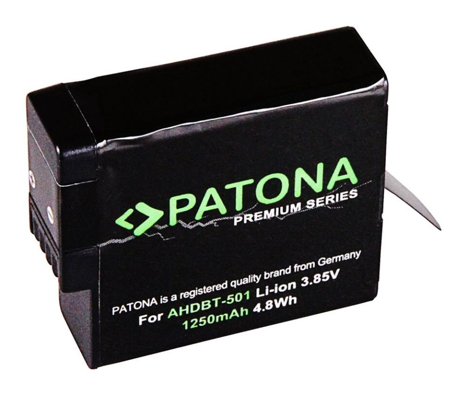Patona 1268 Premium Batarya GoPro Hero 5 Black AABAT-001 AHDBT-501 Hero 6 Hero 7