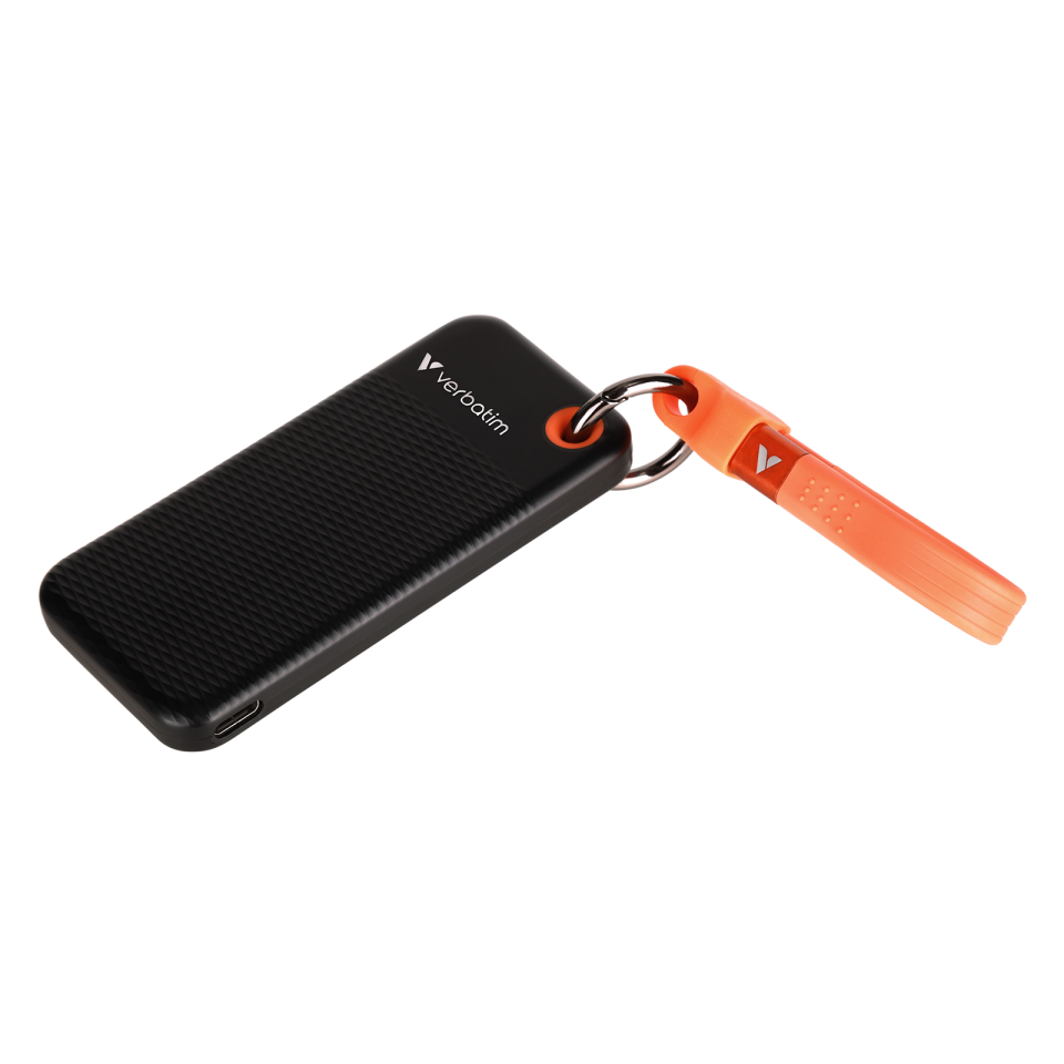 Verbatim 1 TB Pocket Mini Taşınabilir SSD Usb 3.2 - 1000MB/S-1000MB/S Siyah/ Turuncu Kablo Dahil