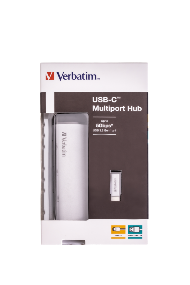 Verbatim 49147 - Usb-C Multiport Hub 4-Port Usb 3.2 Gen 1 Type A