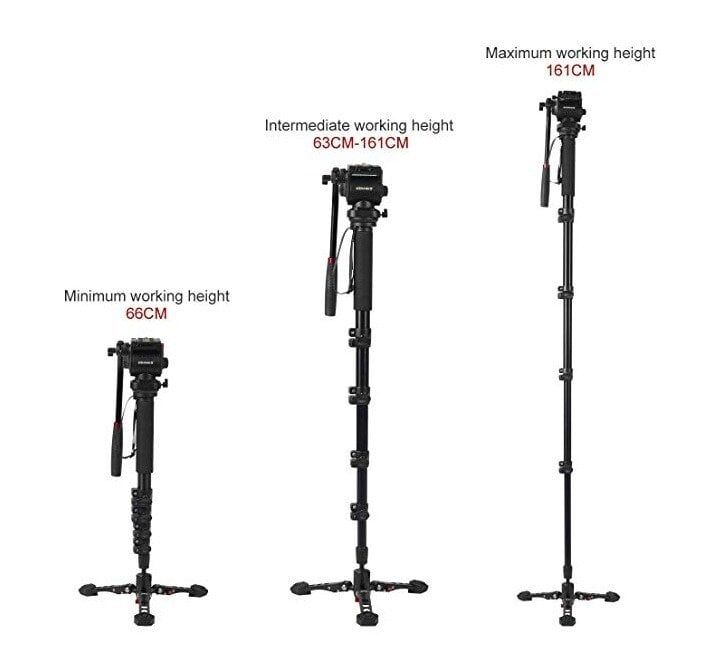 JieYang JY0518B Mandallı Kilit Sistemli Video Monopod