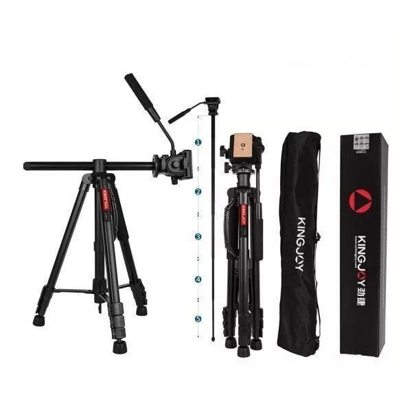 Kingjoy VT-890H Video Tripod Yatay Olan Orta Boru Özelliği