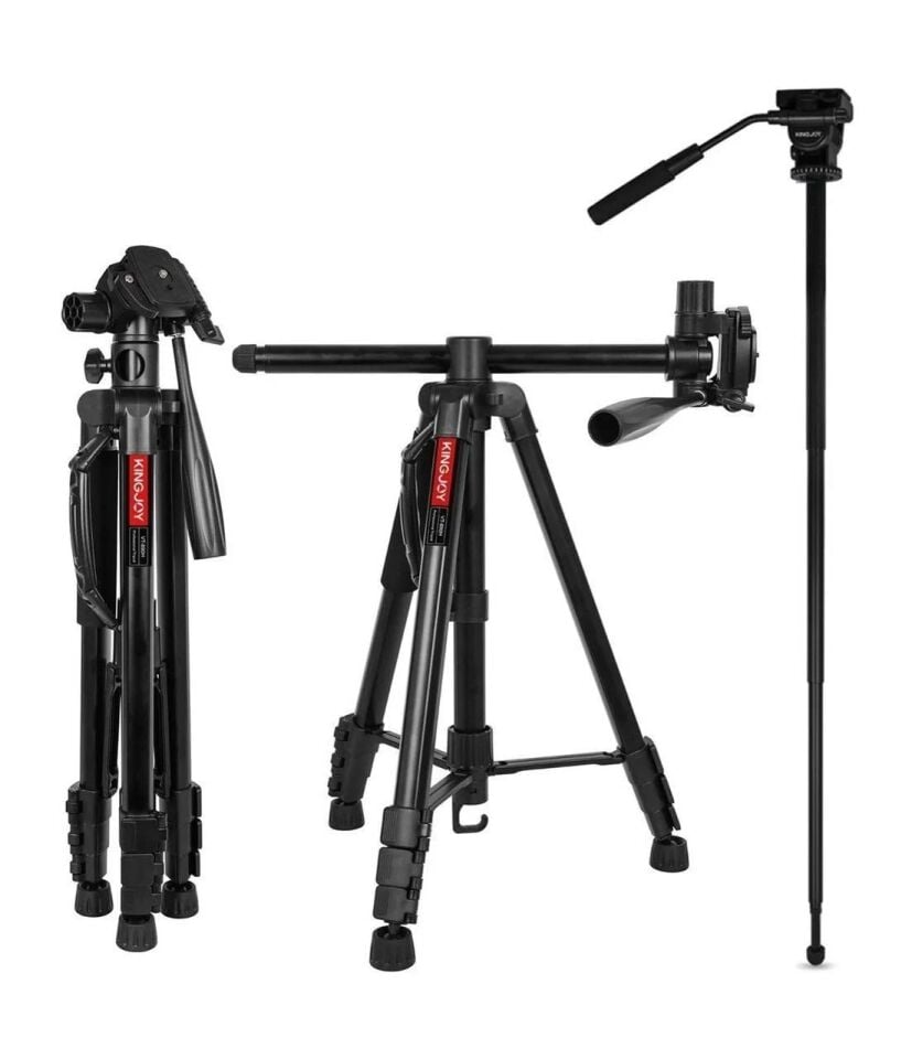 Kingjoy VT-890H Video Tripod Yatay Olan Orta Boru Özelliği