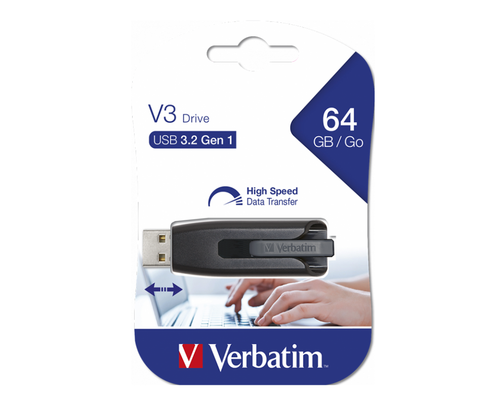 Verbatim 64 GB Store&Go Usb-A 3.2 Flash Bellek Siyah Renk-(49174)