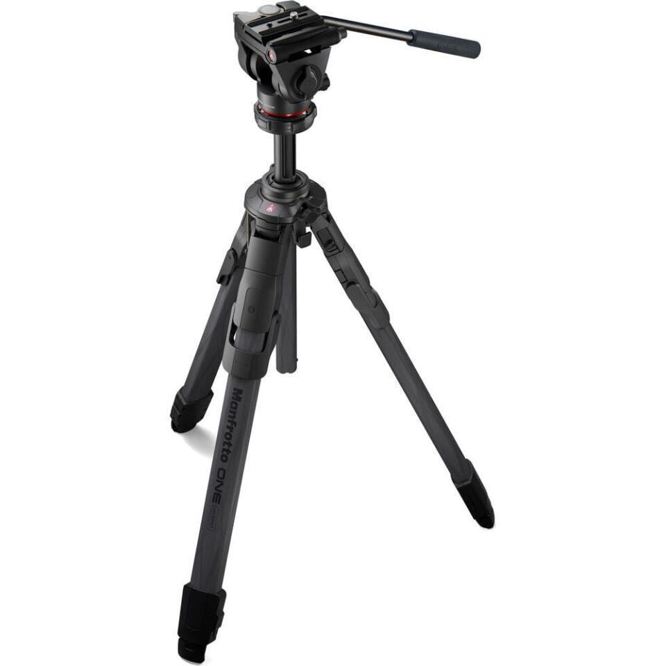 Manfrotto MKONEC-500X One Karbon Tripod ve  500X Akışkan (Fluid) Video Başlık