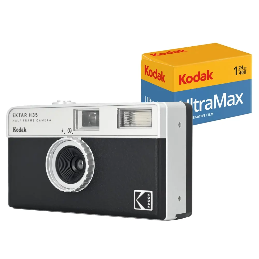 Kodak Ektar H35 135mm Filmli Fotoğraf Makinesi + Kodak Ultramax 24 Poz Film (Siyah)