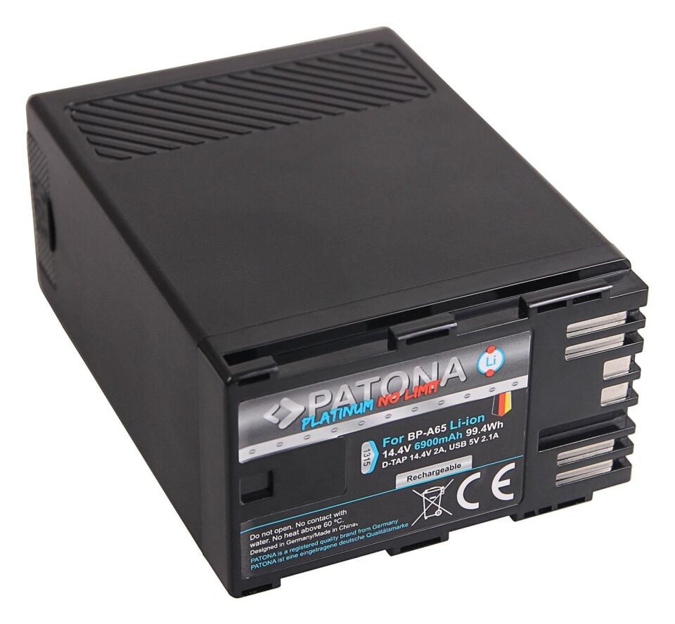 Patona 1315 Platinum Batarya Canon BP-A65 D-Tap USB-Çıkış