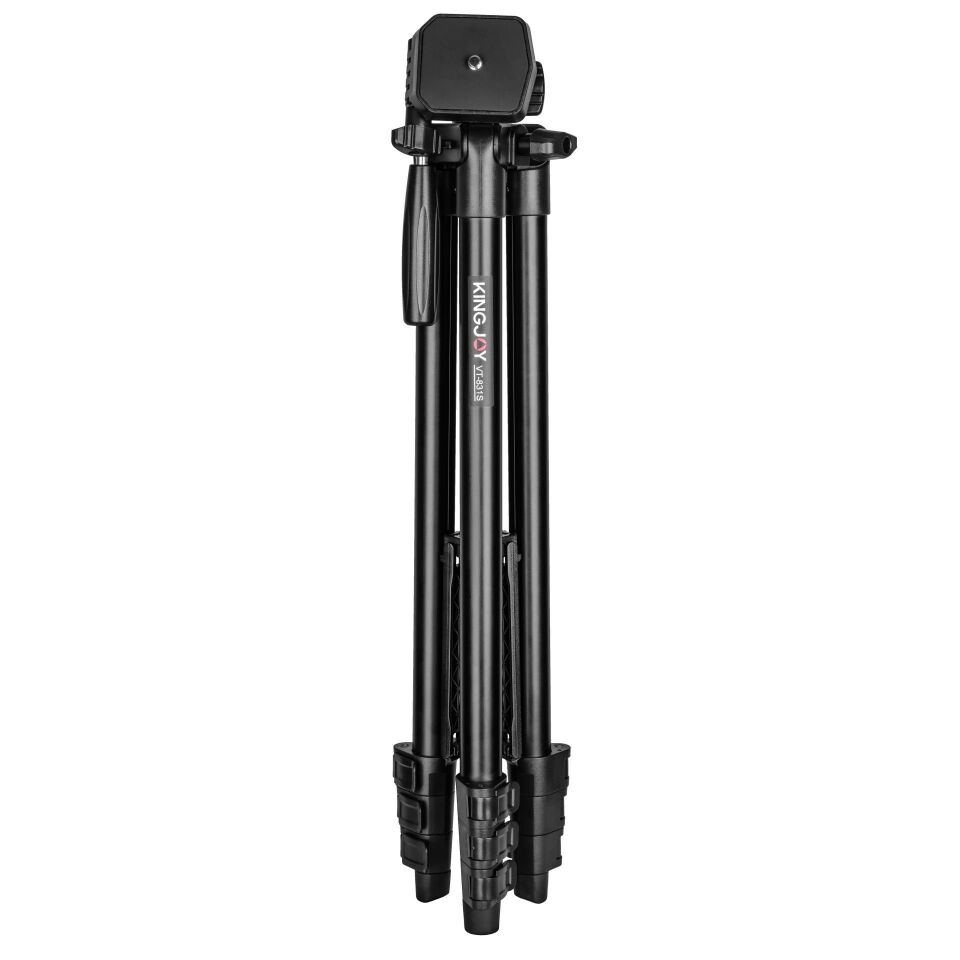 Kingjoy Vt-831Scb Uzaktan Kumandali + Cep Telefonu Standli Video Tripodu Siyah (Medium)