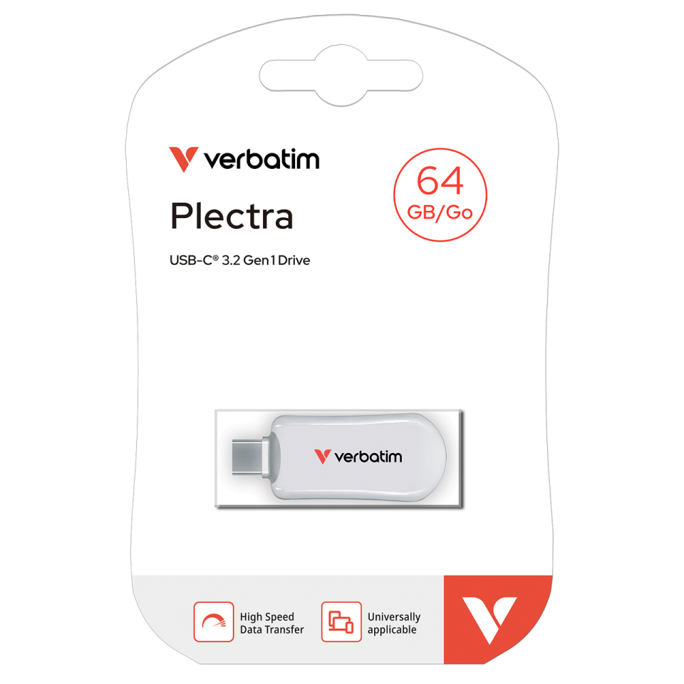 Verbatim 64 GB Plectra Usb-C Usb Flash Bellek Beyaz Renk-(30228)
