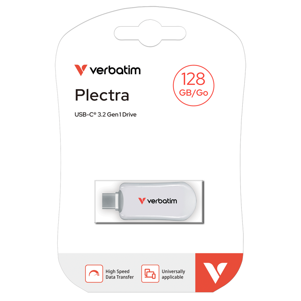 Verbatim 128 GB Plectra Usb-C Usb Flash Bellek Beyaz Renk-(30229)