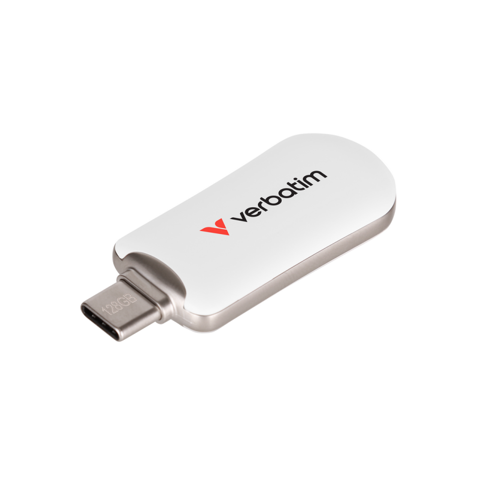 Verbatim 128 GB Plectra Usb-C Usb Flash Bellek Beyaz Renk-(30229)