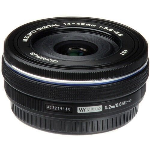 OM System 14-42mm Elektronik Zoom Pancake Siyah Objektif
